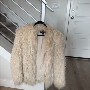 Cream Faux Fur Jacket